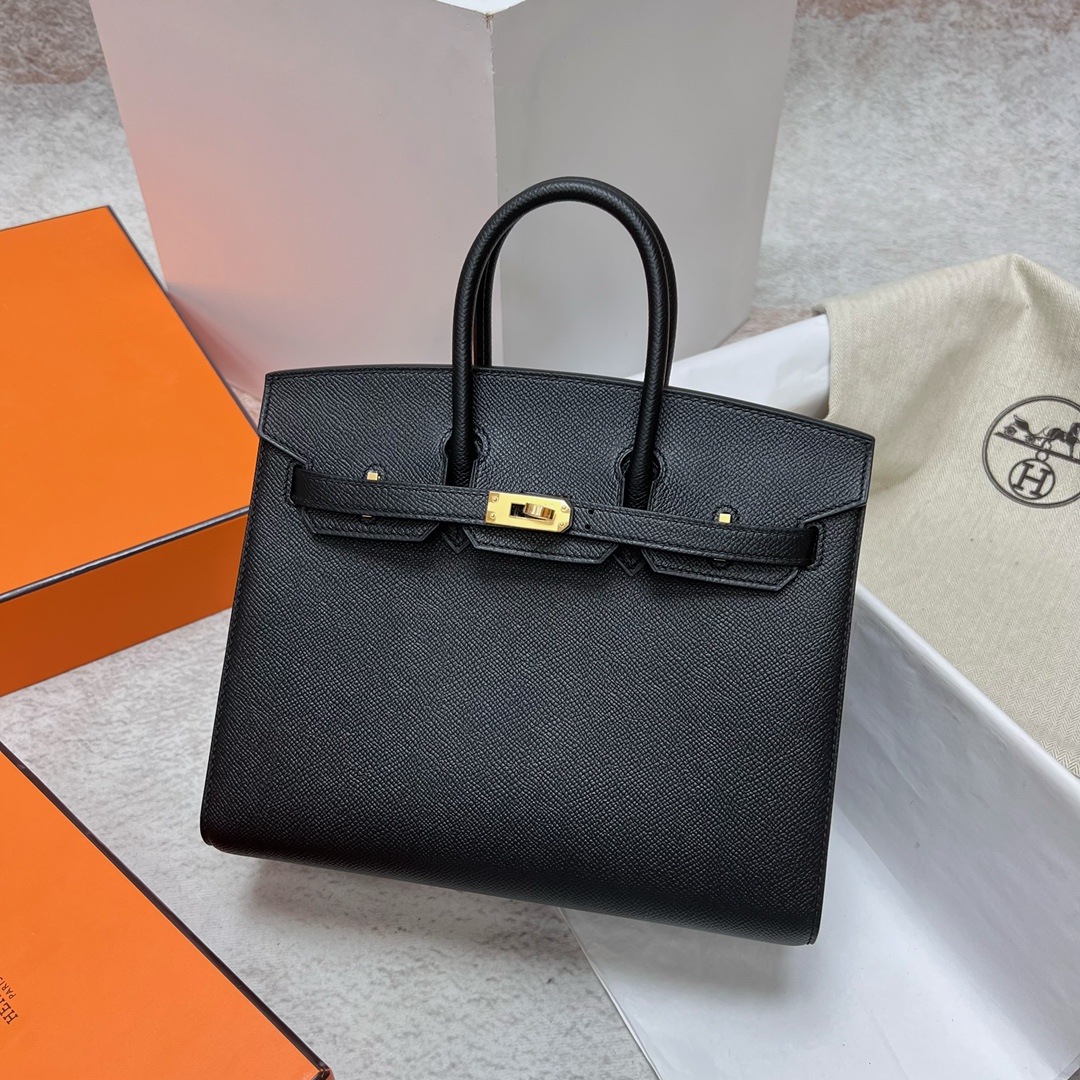 에르메스 버킨백25 블랙 금장 앱송